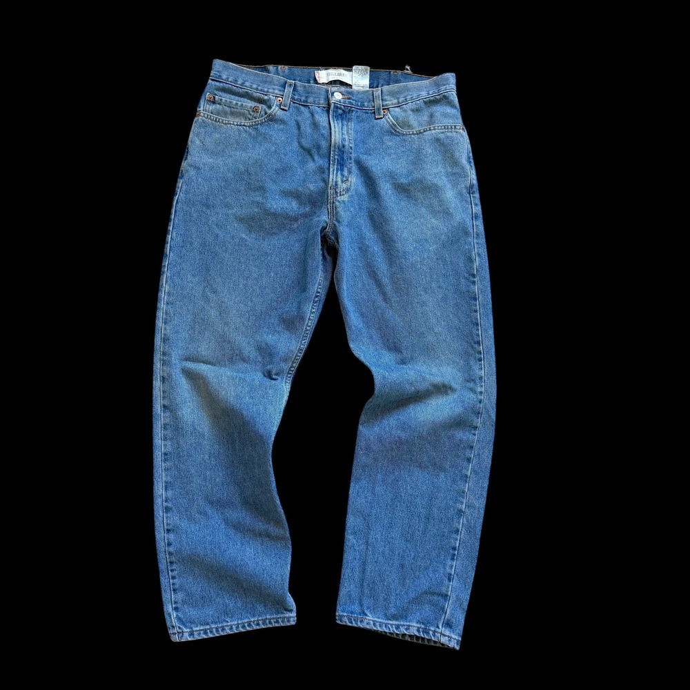 Levis 505 Regular FitJeans Blue Denim Straight Leg 38x30 Medium Wash